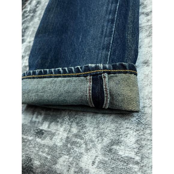 Polo Ralph Lauren Straight Selvedge Jeans Whiskering Dark Wash 36x29 R44SD51 - Picture 2 of 13